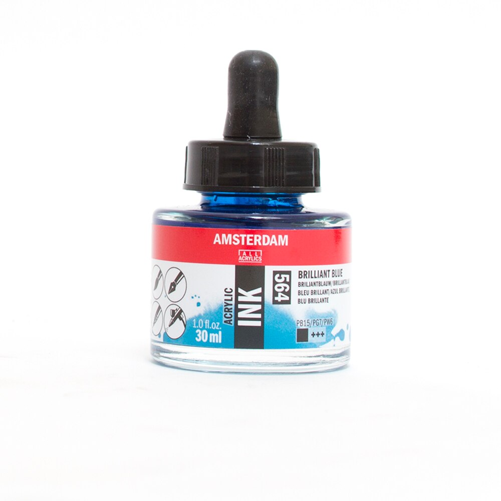 Amsterdam, Ink, Acrylic, Art & School, Acrylic, 30ml, 266260, Brilliant Blue